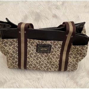 Tommy Hilfiger Authentic Brown Signature Tote Bag